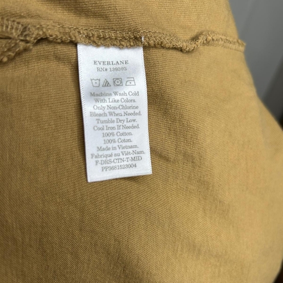 Everlane 100% Cotton Brown Maxi Casual T-shirt Dress Size Small Sleeveless - Picture 7 of 7